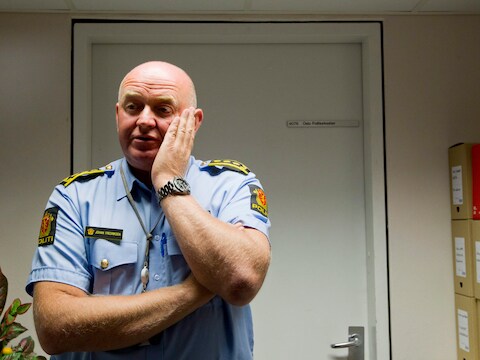 Politiewoordvoerder Johan Frederiksen.
