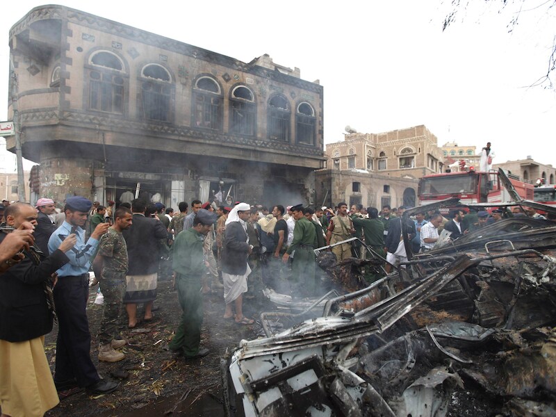 Archiefbeeld van een aanslag van al-Qaida in Jemen.