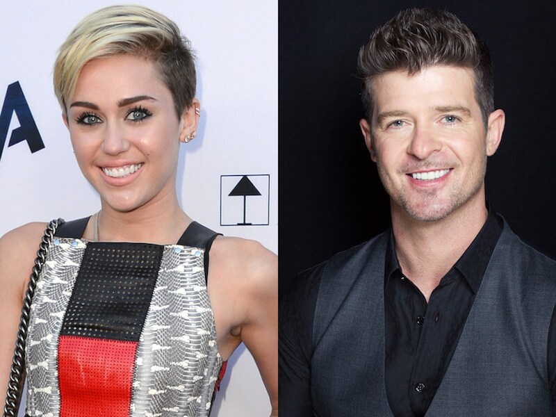 Miley Cyrus en Robin Thicke.