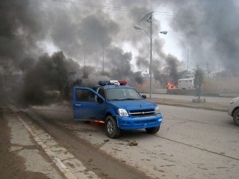 Een beeld van de gevechten in Fallujah op 1 januari.