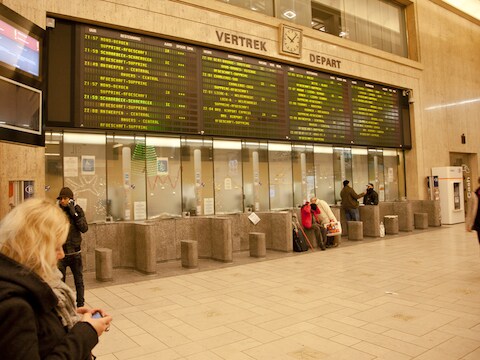 De stationshal van Brussel-Centraal.
