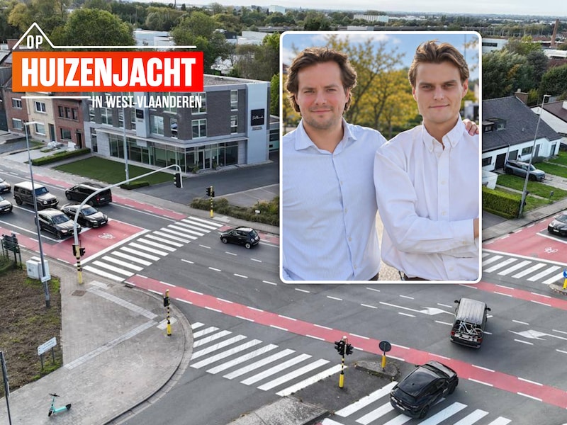 Een luchtbeeld van de wijk Pottelberg in Kortrijk. Inzetfoto: vastgoedmakelaars Laurent Poulain en Artiom Sergeyevich van Leonards.