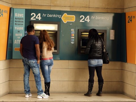 Een pinautomaat in Nicosia