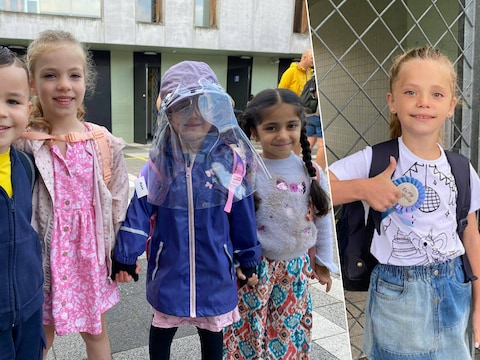 Voor Nora (5) betekende 1 september eindelijk weer knuffelen met haar vriendjes, voor Diya (9) was er nóg een reden om te vieren: haar verjaardag.