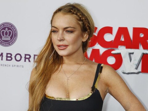 Lindsay Lohan, donderdag bij de première van Scary Movie 5.