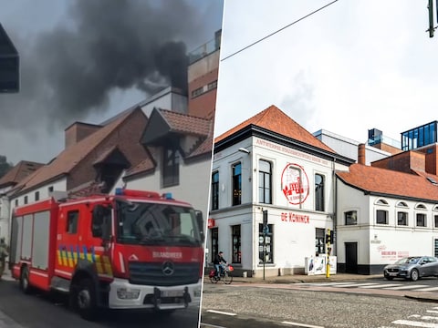 De brand brak uit bij vleesrestaurant Black Smoke op de site van de Antwerpse Stadsbrouwerij De Koninck in Antwerpen. 