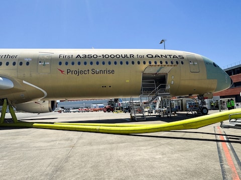 De Airbus A350 in Toulouse.