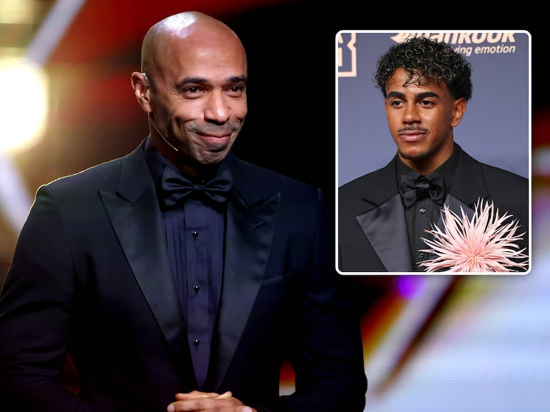 Thierry Henry presenteerde de Ballon d’Or. Inzet: Lamine Yamal.