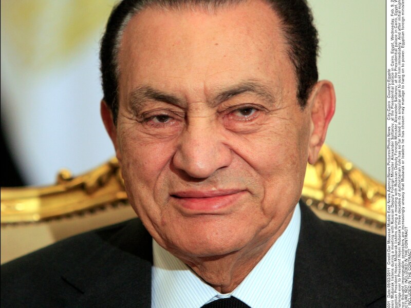 De Egyptische oud-president Hosni Moebarak.