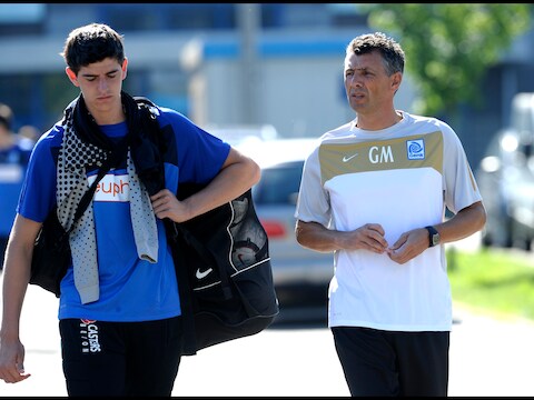 Thibaut Courtois en Guy Martens (archief)