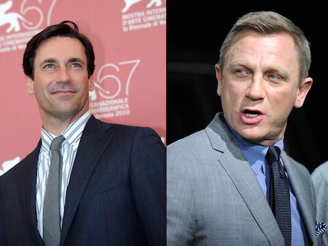Jon Hamm en Daniel Craig.
