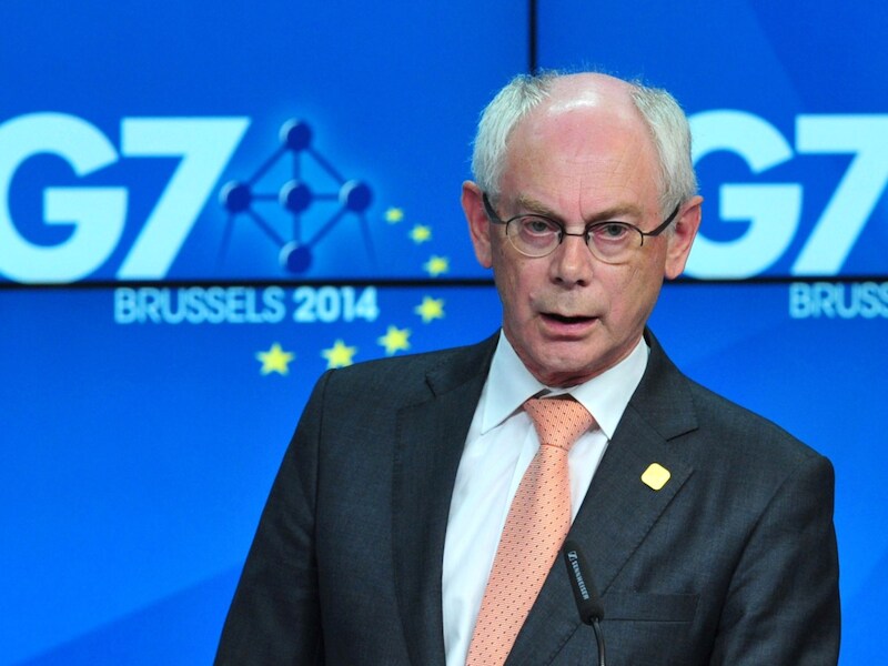 "We kijken ernaar uit om met president Porosjenko en de Oekraïense regering samen te werken", aldus Europees president Herman Van Rompuy.