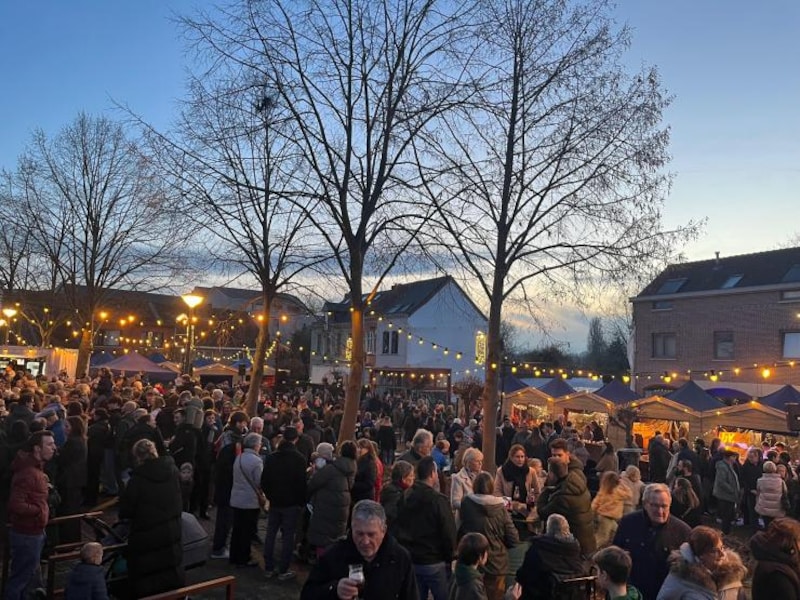 Een sfeerbeeld van de kerstmarkt in Rotselaar vorig jaar. 