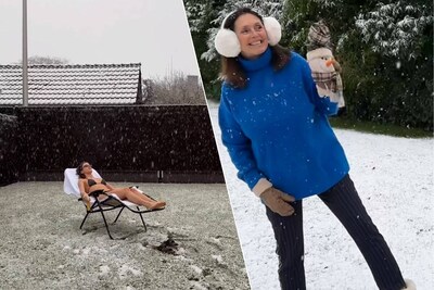 BV 24/7. Voor Jamie-Lee Six is de sneeuw “gewoon dramatische confetti”, ook Wendy Van Wanten is fan