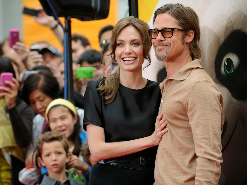 Angelina Jolie en Brad Pitt in mei 2012.