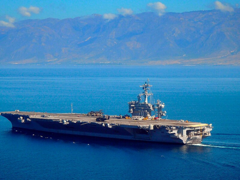 De USS Carl Vinson, van waarop het lichaam van bin Laden in zee werd begraven.