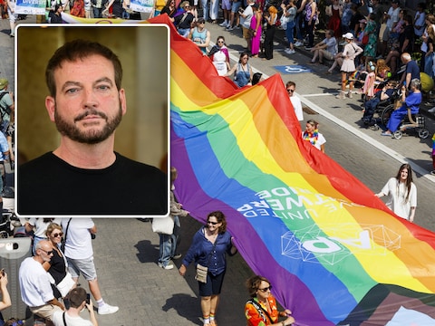 Voorzitter Geert Van Praet (inezt) maakt zich zorgen over de financiële toekomst van de Pride, waarvan vandaag de parade door de stad Antwerpen trekt.