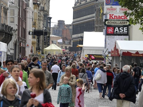 Sfeerbeeld in de Gentse Belfortstraat.