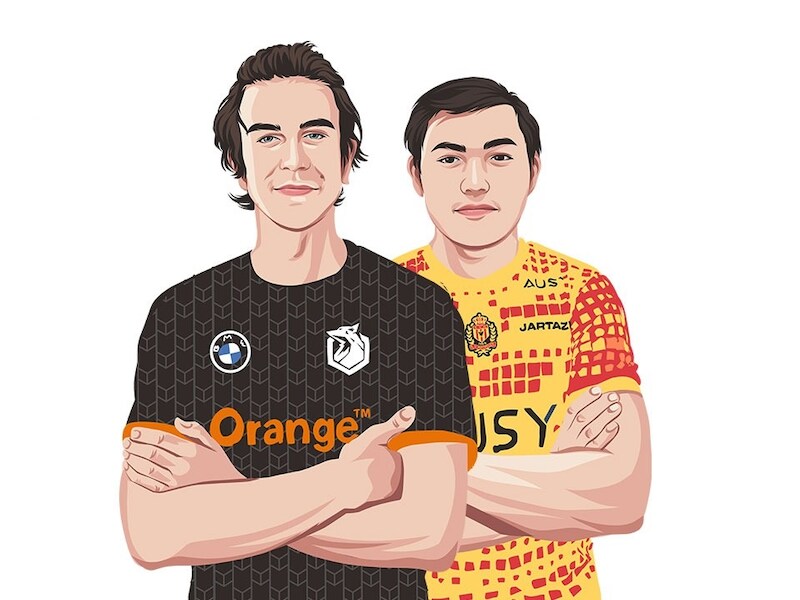 Midlaners Zhii van Sector One en Mikke van KV Mechelen Esports.