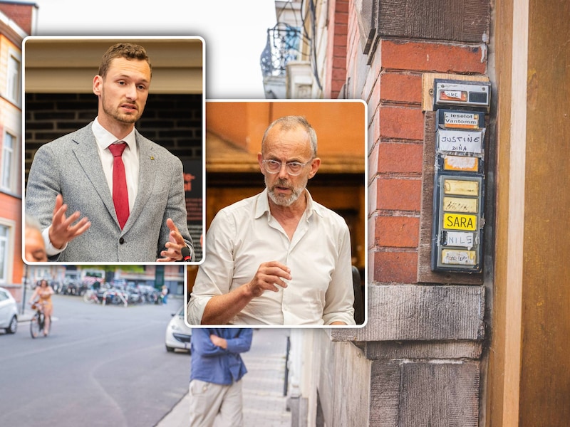 De omvang van de illegale studentenhuisvesting kwam donderdagavond ter sprake in de gemeenteraadscommissie. Inzet: Joris Ywein en Filip Watteeuw