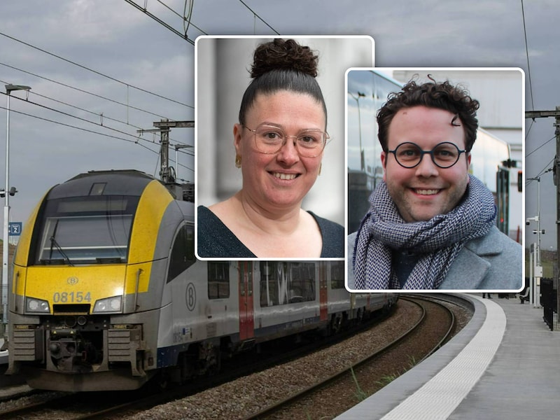 De laatavondtreinen vanuit Gent moeten voortaan ook tot in Ronse rijden. Inzet: Schepenen van Mobiliteit in Oudenaarde en Ronse, Marieke De Vos en David Vandekerkhove