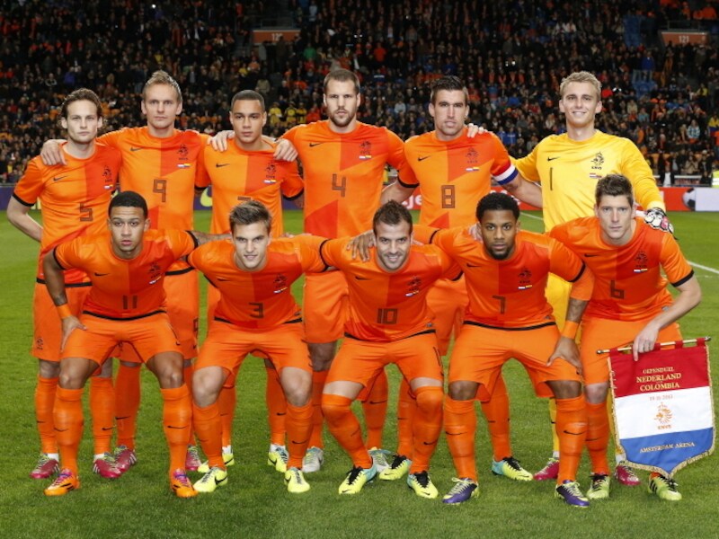 Oranje voor de oefeninterland tegen Colombia.