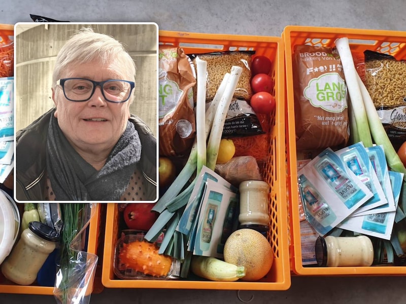 Met de opbrengst wil de partij  voedselpakketten kopen.  Inzet: fractieleider Nancy Six. 