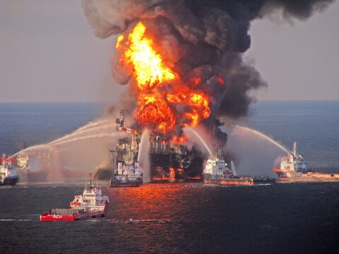 De ramp met Deepwater Horizon in 2010.