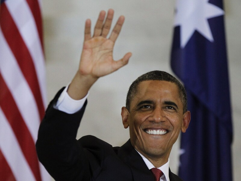 President Barack Obama is momenteel op werkbezoek in Australië.