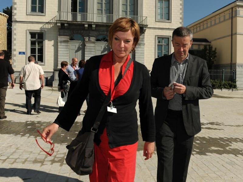 VRT-journaliste Machteld Libert en hoofdredacteur Wim Willems.