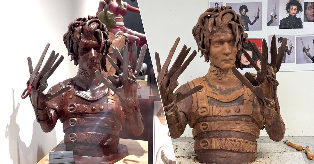 Na Darth Vader en het monster van Frankenstein: chocolatier Vandenbouhede stunt met nieuwe sculptuur