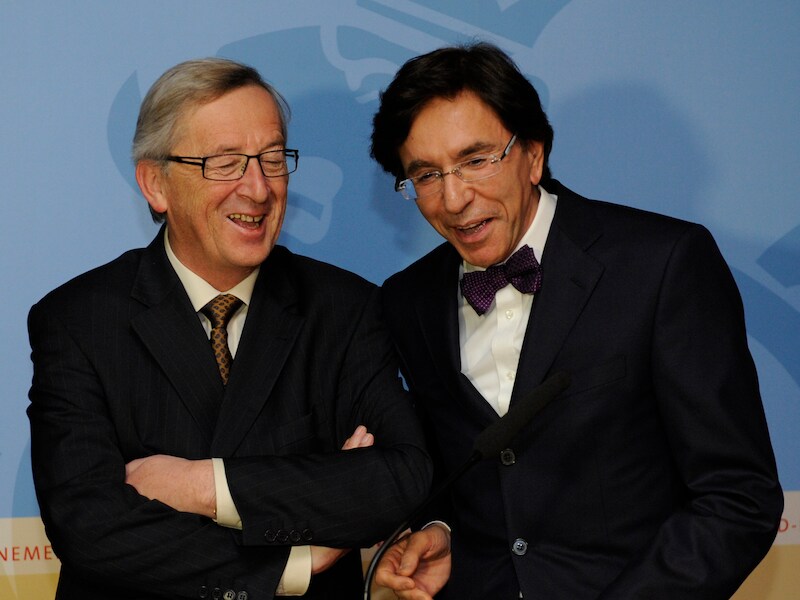 De premier van Luxemburg Juncker en de Belgische premier Elio Di Rupo.
