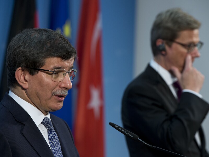 De Turkse minister van Buitenlandse Zaken Ahmet Davutoglu.