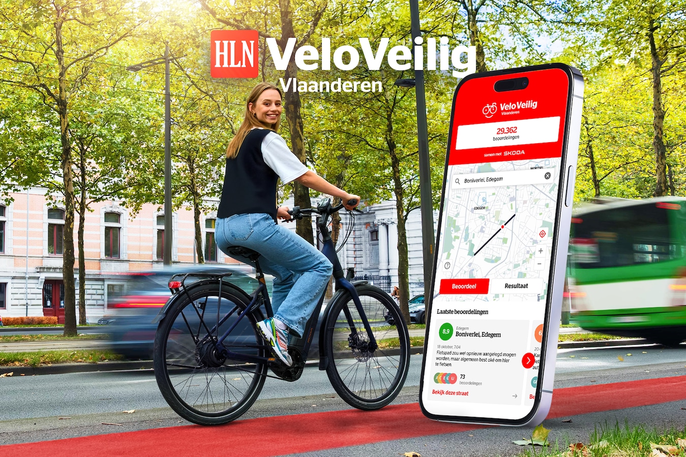 Hoe VeloVeilig zijn de straten in jouw gemeente? Beoordeel de straat van jouw keuze in onze tool.