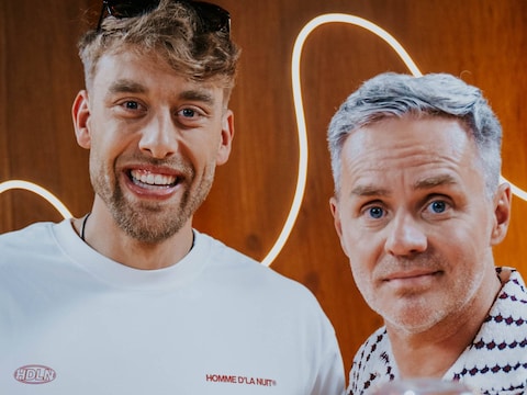 Ward Lemmelijn en Peter Van de Veire in 'De zandloper'.