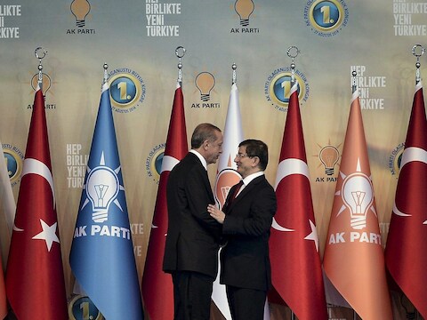 Recep Tayyip Erdogan en Ahmet Davutoglu, de opvolger van Erdogan