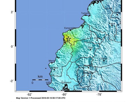 Een zware aardbeving heeft het kustgebied van het Zuid-Amerikaanse land Ecuador getroffen.