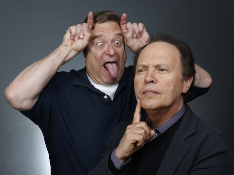 John Goodman en Billy Crystal, insprekers van hoofdrolspelers Mike en Sulley in de Engelstalige versie van Monsters University.