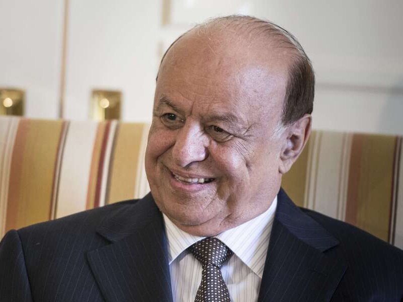 De Jemenitische president Abd Rabbo Mansour Hadi.