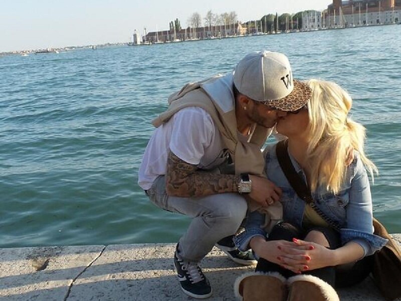 Mauro Icardi innig met Wanda Nara