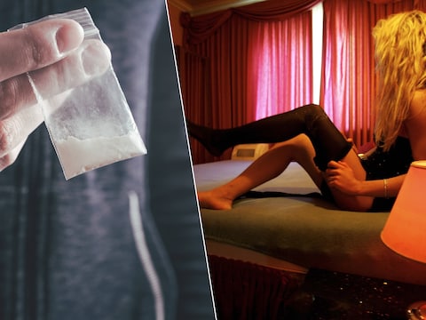 Een man die onder invloed van cocaïne (l.) reed, ontkende dat hij drugs gebruikte en beweerde dat een sekswerker (r.) het hem had toegediend via een drankje. (illustratiebeelden)