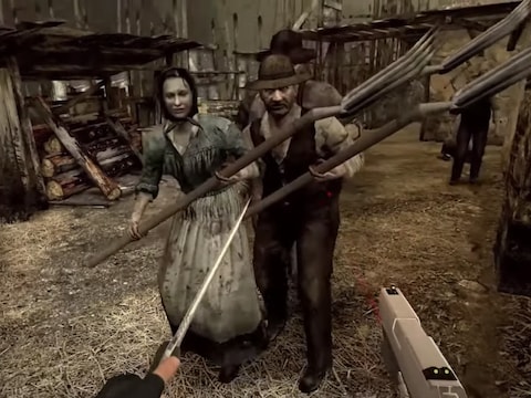 In vr komen die bezeten 'Ganado'-boeren uit 'Resident Evil 4' je nog dichter op de huid dan destijds op de console.