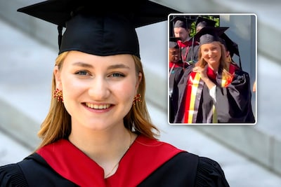Compleet met lint in Belgische driekleur: prinses Elisabeth beleeft grote afstudeerdag aan Harvard