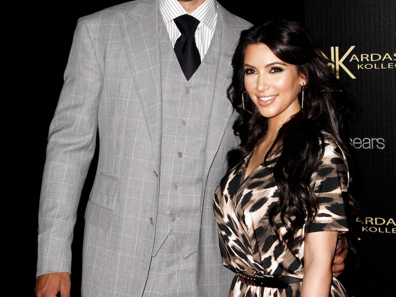 Kim Kardashian en haar ex Kris Humphries in gelukkigere tijden.