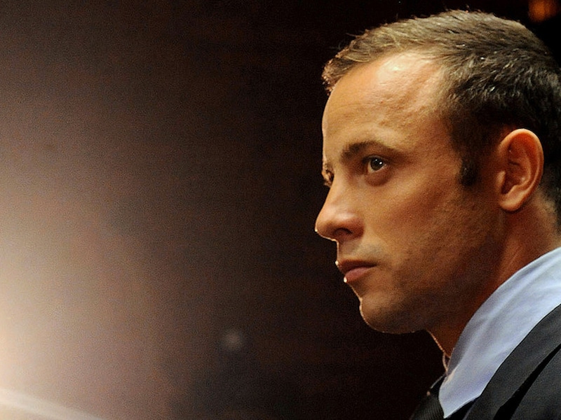 Oscar Pistorius, eind februari voor de rechtbank in Pretoria.