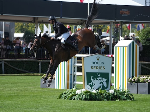Anthony Wellens hield woensdag de eerste CSI3* 1,40 meter-zege op Belgische bodem met Cela Van Koekenhuyze.