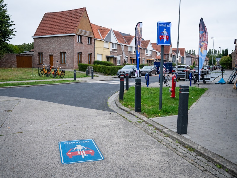 Een fietsstraat. 