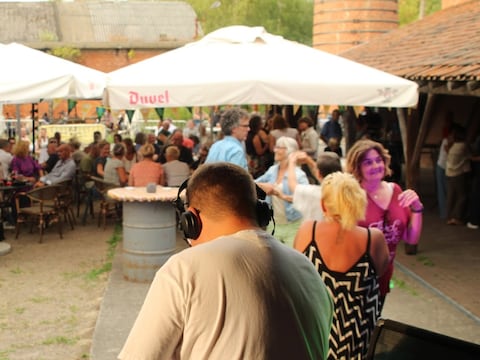 De afterwork aan café De Koophandel. 
