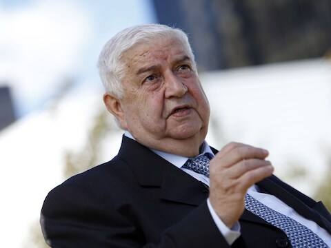 Walid al-Moallem, de Syrische minister van Buitenlandse Zaken.