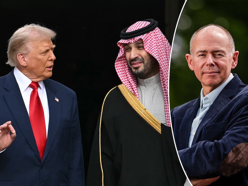 De Amerikaanse president Donald Trump blies de aanvallen af na een telefoontje van de Saoedische kroonprins Mohammed bin Salman. Rechts: defensiespecialist Roger Housen. 